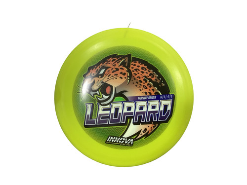 Vist Large View of Product Image Which is Used Innova LEOPARD Disc Golf Driver Yellow