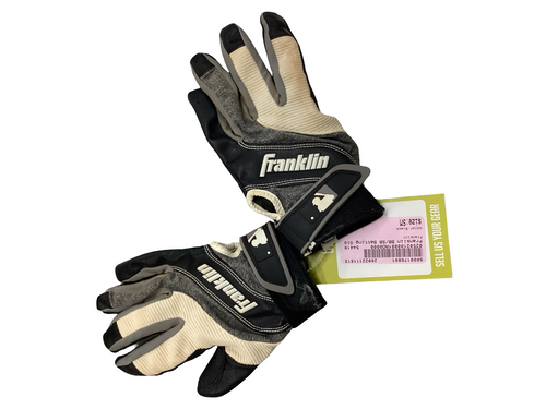 Vist Large View of Product Image Which is Used Franklin BB/SB Batting Gloves Black SM