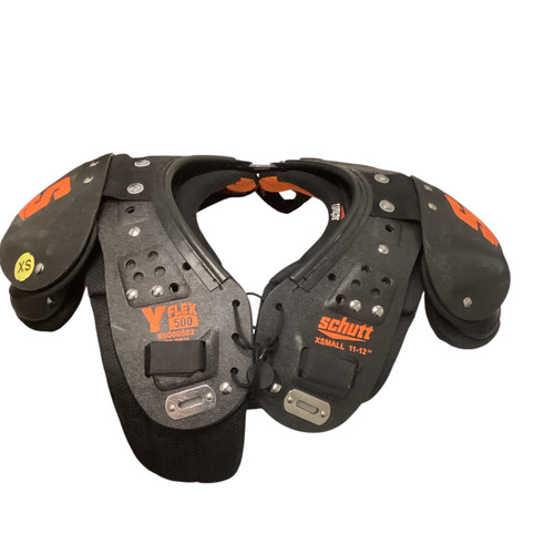 Vist Large View of Product Image Which is Used Schutt Y FLEX 500 FB Shoulder Pads Black XS