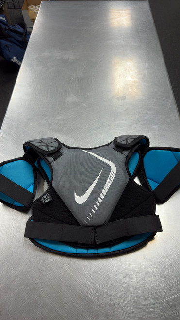 Vist Large View of Product Image Which is Used Nike VAPOR Lacrosse Shoulder Pads Grey LG