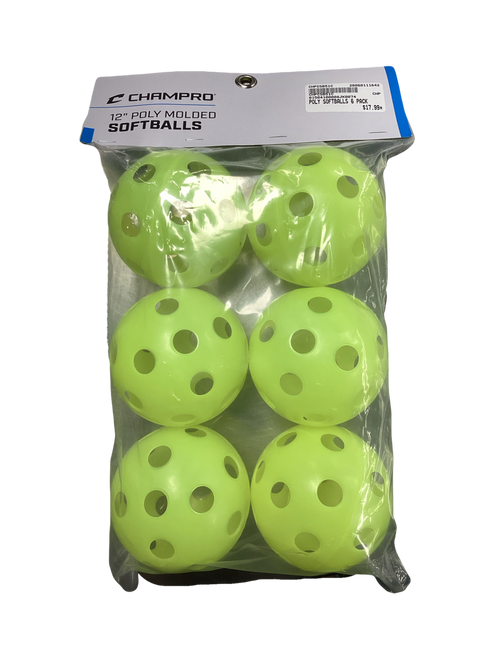Vist Large View of Product Image Which is New POLY SOFTBALLS 6 PACK