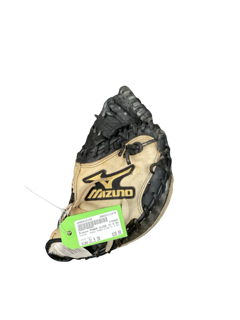 Vist Large View of Product Image Which is Used Mizuno POWER CLOSE 31.5 RHT BB/SB Catchers RH Throw Tan 31 1/2"