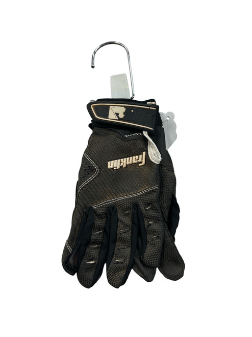 Vist Large View of Product Image Which is Used Franklin NEX SKINZ YTH SM BB/SB Batting Gloves Black SM