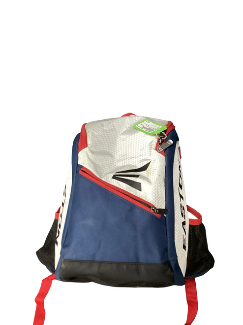 Vist Large View of Product Image Which is Used Easton BAT BAG RWB BB/SB Player Backpack Navy Blue