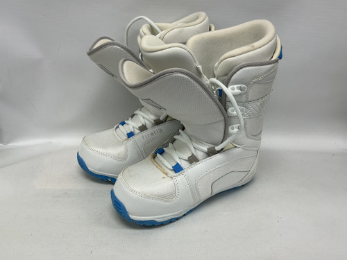 Vist Large View of Product Image Which is Used Firefly FIREFLY WHITE AND BLUE Womens Snowboard Boots White Senior 9