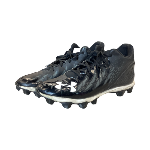 Vist Large View of Product Image Which is Used Under Armour Adult FB Cleats Black Senior 8.5