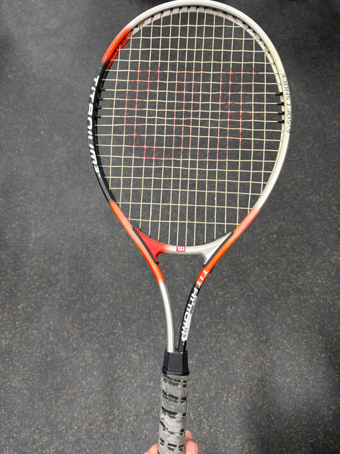 Vist Large View of Product Image Which is Used Wilson TITANIUM Adult Tennis Racquet Black Unknown