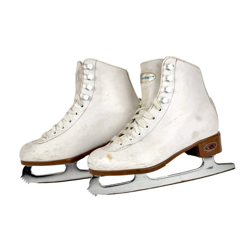 Vist Large View of Product Image Which is Used Riedell Girls Figure Skate White Junior 02