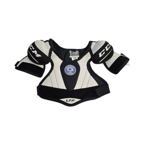 Vist Large View of Product Image Which is Used CCM MILE HIGH MITES Youth Shoulder Pads MD