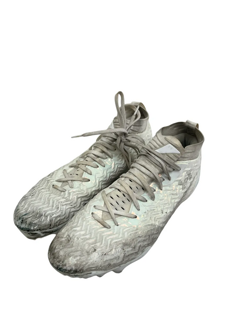Vist Large View of Product Image Which is Used Under Armour Spotlight Pro Adult FB Cleats White Senior 12