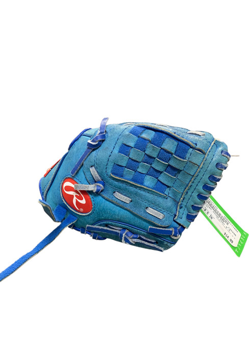 Vist Large View of Product Image Which is Used Rawlings HIGHLIGHT 9.5 BB/SB Glove RH Throw Royal Blue 9 1/2"