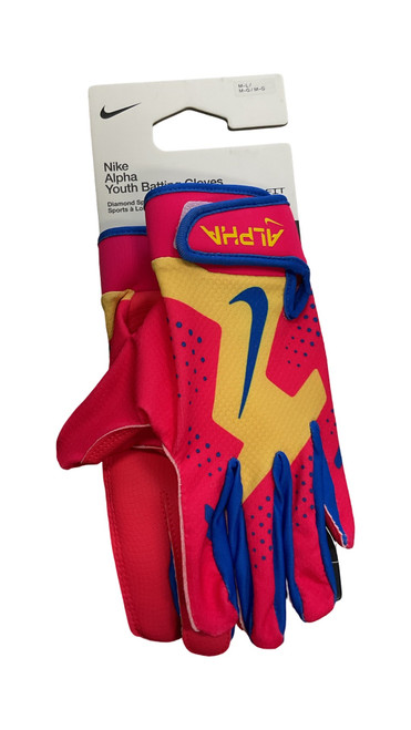 Vist Large View of Product Image Which is Nike, baseball, softball, Batting Gloves, Red, Youth