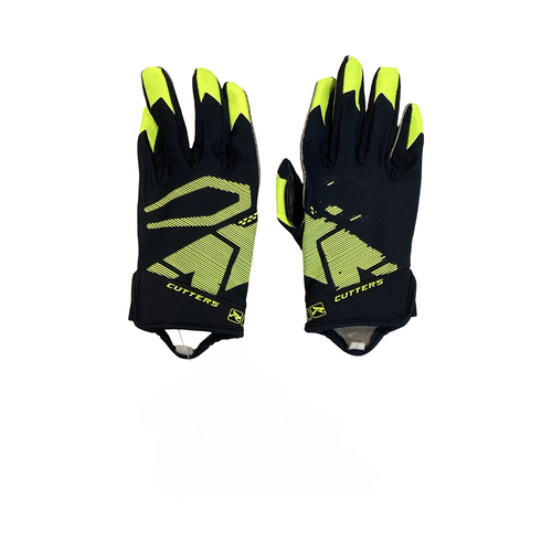 Vist Large View of Product Image Which is Used Cutters FB Gloves Black And Neon Green Youth