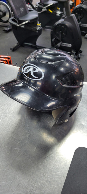 Vist Large View of Product Image Which is Used Rawlings 6 1/2 - 7 1/2 Batting Helmet No Mask Black One Size
