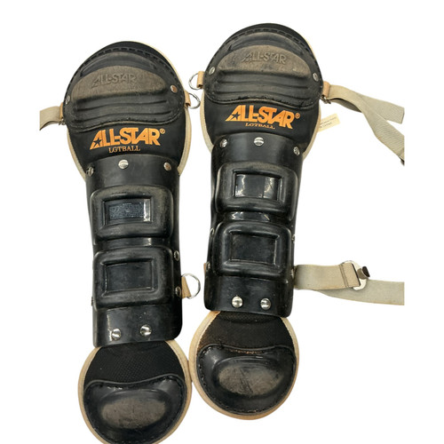 Vist Large View of Product Image Which is Used All-Star LGTBALL Catchers Leg Guards Black T-Ball