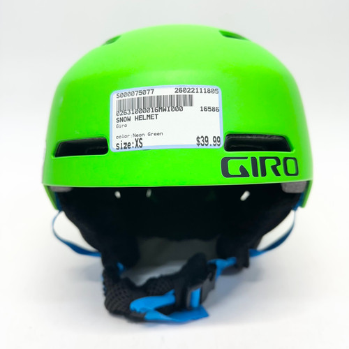 Vist Large View of Product Image Which is Used Giro Snowsport Helmet Youth Neon Green XS