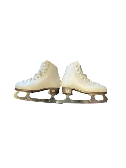 Vist Large View of Product Image Which is Used Riedell RIEDELL OPAL SZ 13 FIGURE SKATES Girls Figure Skate White Youth 13.0