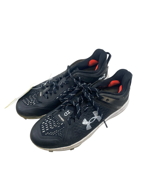 Vist Large View of Product Image Which is Used Under Armour UNDER ARMOUR BASEBALL CLEAT BB/SB Cleats Black Youth 08.0