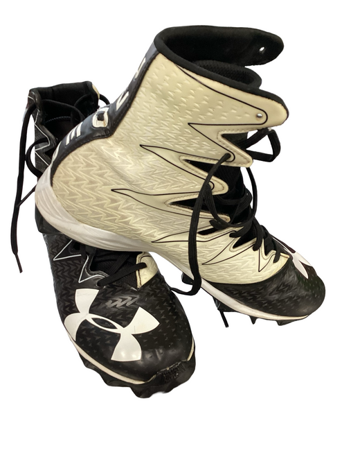 Vist Large View of Product Image Which is Used Under Armour HIGHLIGHT Adult FB Cleats Black Senior 10
