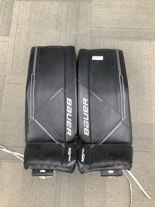 Vist Large View of Product Image Which is Used Bauer M5 PRO Goalie Leg Pads Inter Black 29"
