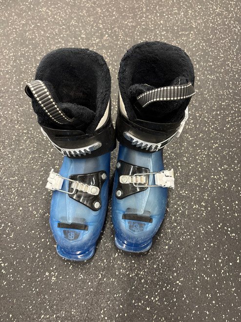 Vist Large View of Product Image Which is Used Salomon T2 Boys DH Ski Boot Royal Blue 200 MP - Y13.5