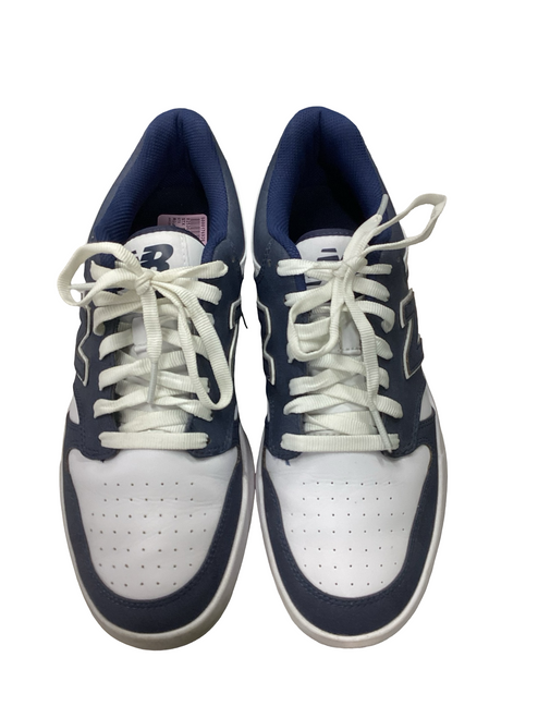 Vist Large View of Product Image Which is Used New Balance Mens Golf Shoes Navy Blue And Chrome Senior 9
