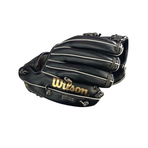 Vist Large View of Product Image Which is Used Wilson MINI-PRO BB/SB Glove T-ball Black 9"