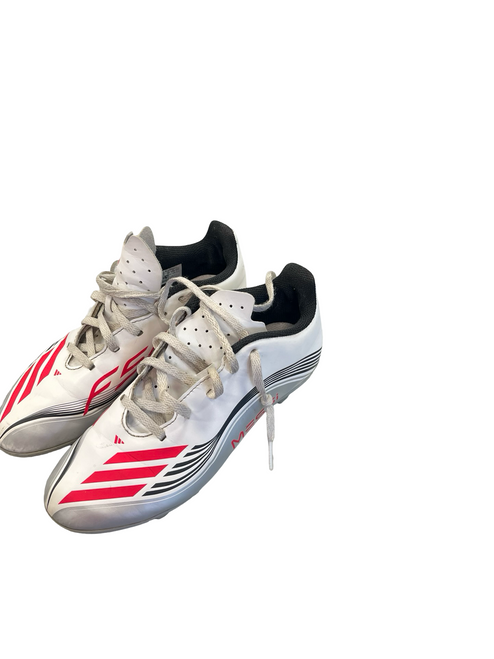 Vist Large View of Product Image Which is Used Adidas Soccer Cleats White Junior 04