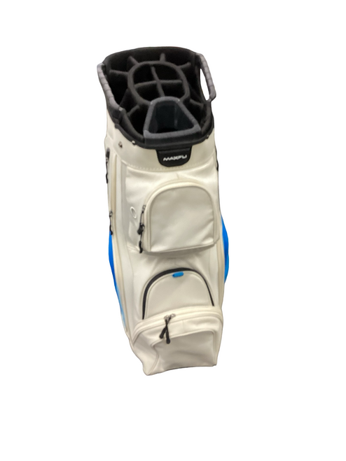Vist Large View of Product Image Which is Used Maxfli HONORS Mens Cart Bag Carolina Blue And White