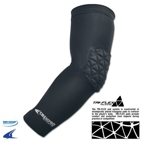 Vist Large View of Product Image Which is New CHAMPRO ARM SLEEVE WITH ELBOW PADDING - VARSITY