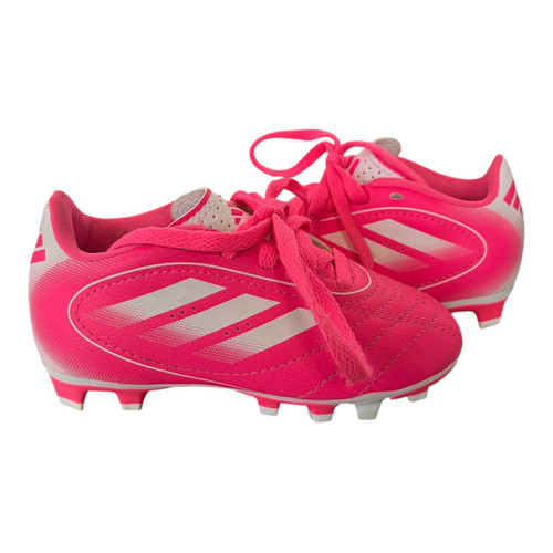 Vist Large View of Product Image Which is Used Adidas Soccer Cleats Pink Youth 08.0