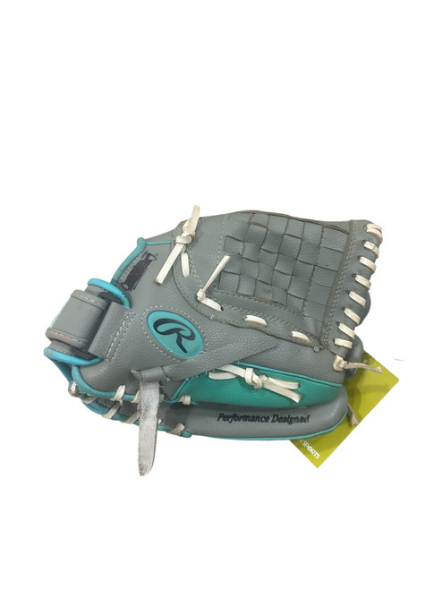 Vist Large View of Product Image Which is Used Rawlings PLAYERS SERIES WPL11GM RH Throw Fastpitch Gloves Grey 11"