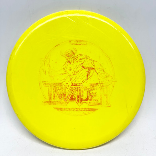 Vist Large View of Product Image Which is Used Innova STAR INVADER Disc Golf Putter Yellow 174g