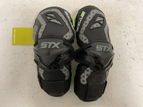 Vist Large View of Product Image Which is Used STX CELL VI Lacrosse Arm Pads/Guards Black SM