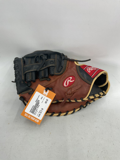Vist Large View of Product Image Which is Used Rawlings SFM18 BB/SB First Base LH Throw Brown 12 1/2"