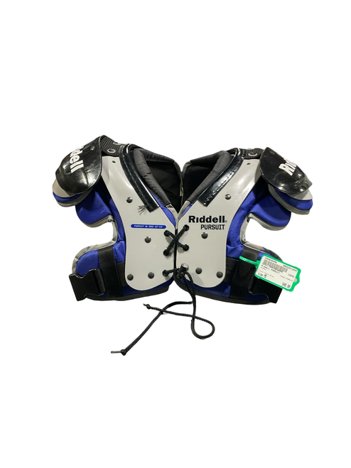 Vist Large View of Product Image Which is Used Riddell PURSUIT FB Shoulder Pads Royal Blue MD