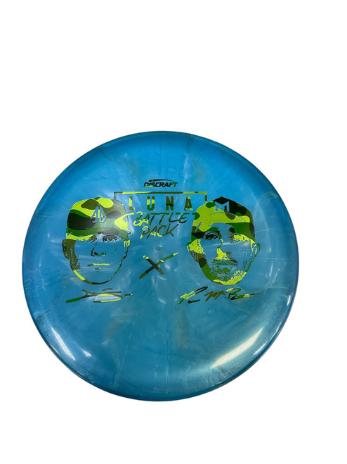 Vist Large View of Product Image Which is Used Discraft TI SWIRL LUNA Disc Golf Putter Orange 173g