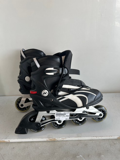Vist Large View of Product Image Which is Used Ultra Wheels INLINE SKATES Senior Roller Quad Skates Black Senior 8