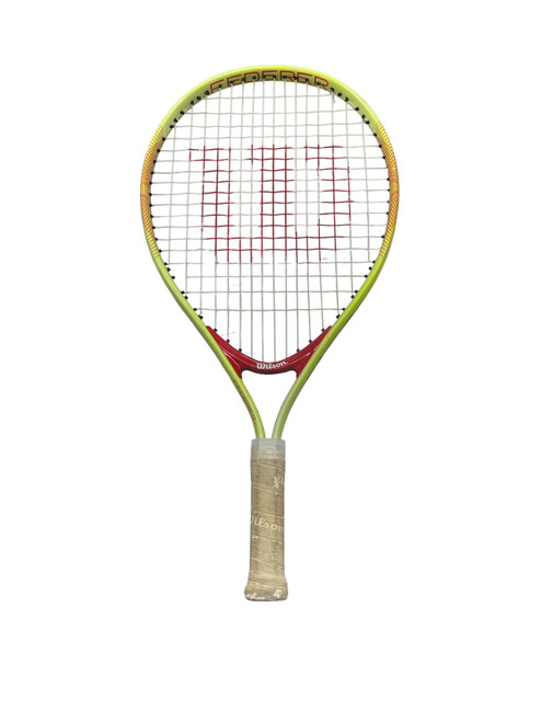 Vist Large View of Product Image Which is Used Wilson FEDERER 21 Junior Tennis Racquet Yellow 21"