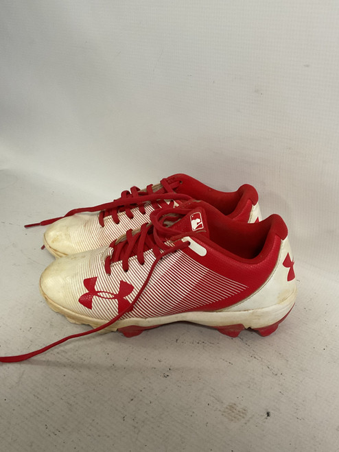 Vist Large View of Product Image Which is Used Under Armour BSBL BB/SB Cleats Red Junior 02.5