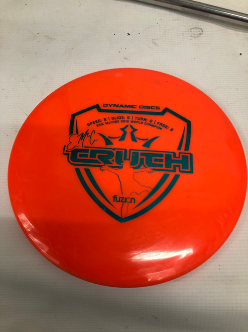 Vist Large View of Product Image Which is Used Dynamic Discs FUZION EMAC TRUTH Disc Golf Mid Range Orange 178g
