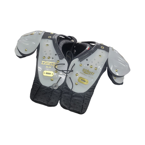 Vist Large View of Product Image Which is Used Schutt DS FLEX PADS YOUTH SMALL FB Shoulder Pads White SM