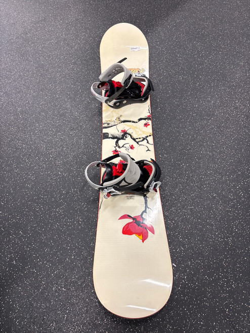 Vist Large View of Product Image Which is Used Rossignol ZENA Womens Board/Bindings White 153 cm
