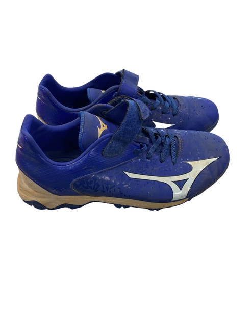 Vist Large View of Product Image Which is Used Mizuno BASEBALL CLEAT BLUE BB/SB Cleats Royal Blue Junior 04