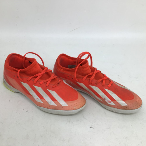 Vist Large View of Product Image Which is Used Adidas X CRAZYFAST LEAGUE SR 5.5 INDOOR CLEATS Soccer Indoor Shoes Coral Senior 5.5