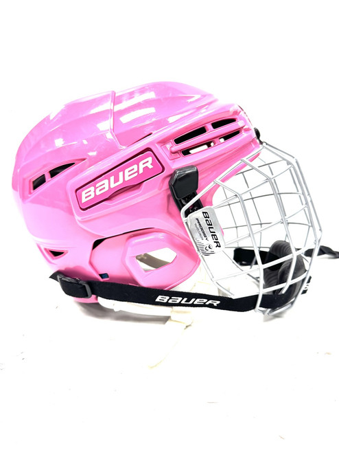 Vist Large View of Product Image Which is Used Bauer PRODIGY EXPIRED Helmet Cage Combo Pink One Size