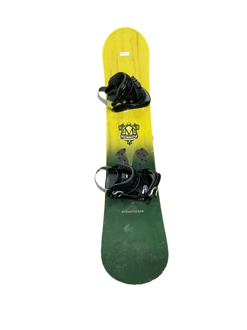 Vist Large View of Product Image Which is Used Morrow HEMISPHERE Mens Board/Bindings Green And Yellow 159 cm