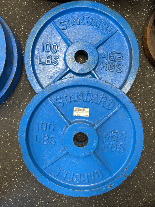 Vist Large View of Product Image Which is Used 100LB OLYMPIC PLATE PAIR 