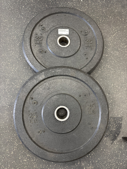 Vist Large View of Product Image Which is Used Olympic Bumper Plate (Pair) 25 lb