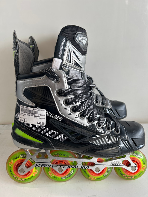 Vist Large View of Product Image Which is Used Mission INHALER Senior Aggressive Skates Black Senior 8
